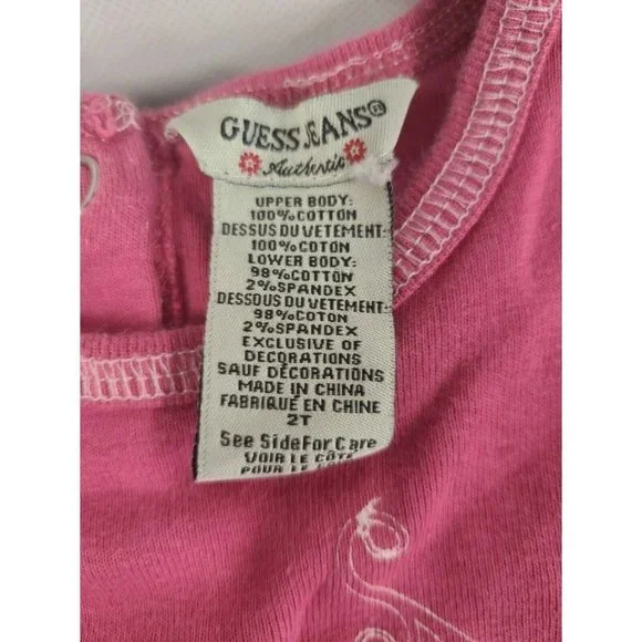 GUESS Jeans Toddler Baby Girls Dress Size 2T Pink - Picture 9 of 9